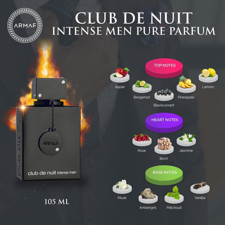 تستر ادو تویلت مردانه آرماف مدل Club De Nuit Intense Man حجم 105 میل لیتر