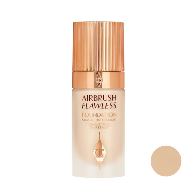 کرم پودر مایع SPF0 شارلوت تیلبری مدل Air Brush neutral شماره 2 مناسب برای انواع پوست حجم 30 میلی لیتر