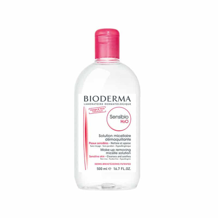 محلول پاک کننده آرایش بایودرما مدل Sensibio_H2O حجم 500 میلی لیتر