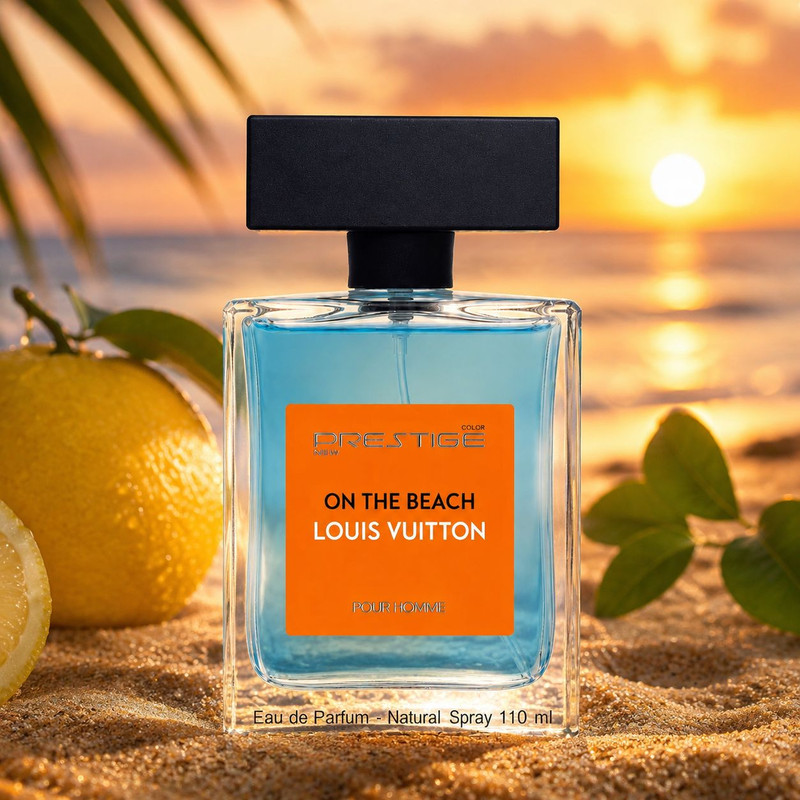ادوپرفیوم نیو پرستیژ کالر مدل On The Beach Louis Vuitton با رایحه شیرین و مرکباتی حجم 110 میلیلیتر