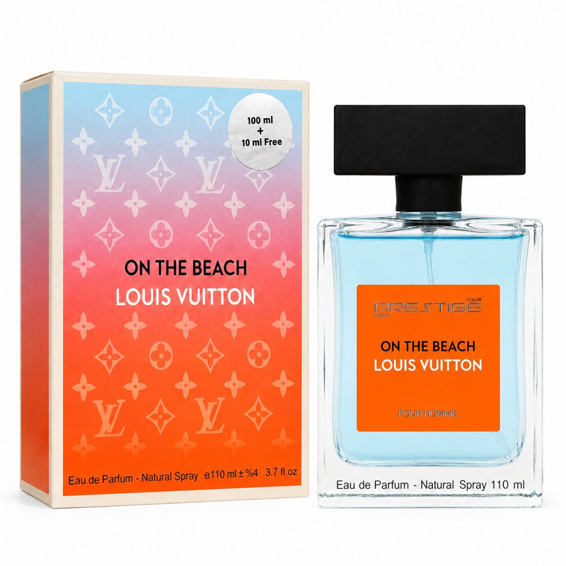 ادوپرفیوم نیو پرستیژ کالر مدل On The Beach Louis Vuitton با رایحه شیرین و مرکباتی حجم 110 میلی‌لیتر