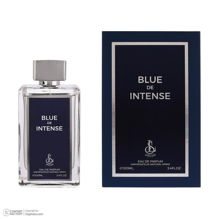 ادو پرفیوم مردانه اسپرینگ لیلیز مدل Blue De Intense با رایحه خنک حجم 100 میلی لیتر