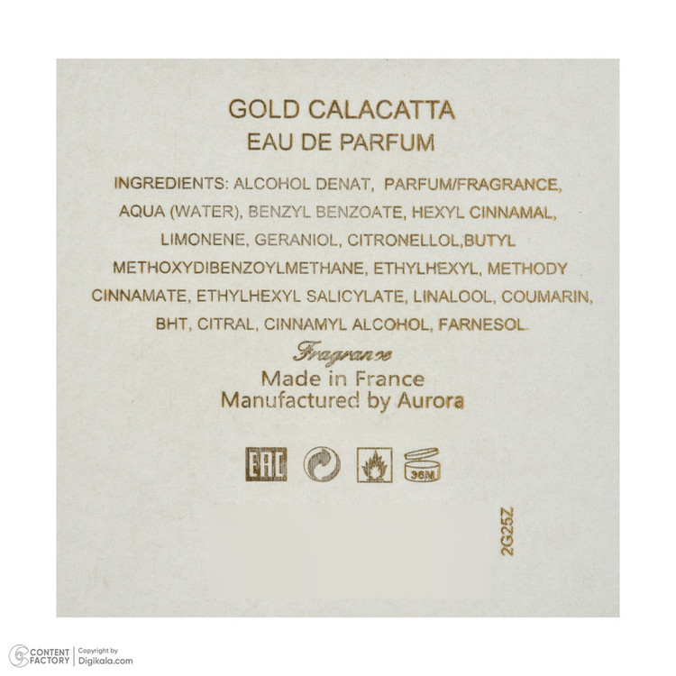 ادوپرفیوم ارورواسنتس مدل Gold Calacatta حجم 100 میلیلیتر
