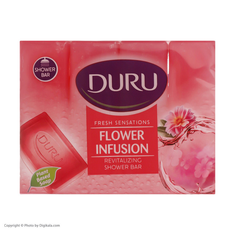 صابون شستشو دورو مدل Flower Infusion تحت لیسانس وزن150 گرم بسته 4 عددی