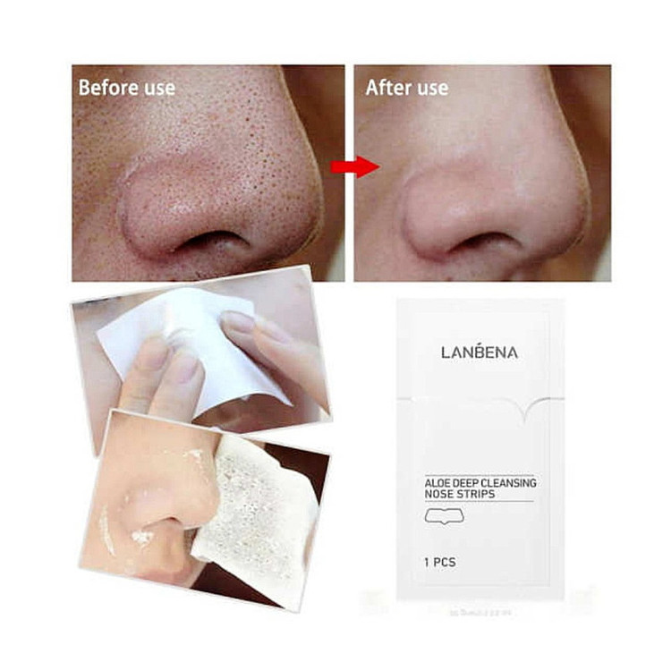 ماسک پاککننده و براقکننده بینی لنبنا مدل deep cleansing بدون الکل مناسب انواع پوست بسته 2 عددی