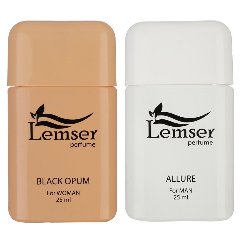 عطر جیبی لمسر مدل Allure - Black Opum حجم 25 میلی لیتر مجموعه دو عددی
