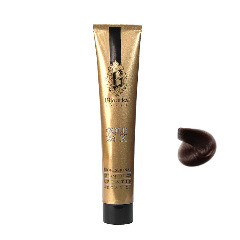 رنگ موی بیجورکا سری Gold 24K شماره3 حجم 100 میلی لیتر رنگ قهوه ای تیره