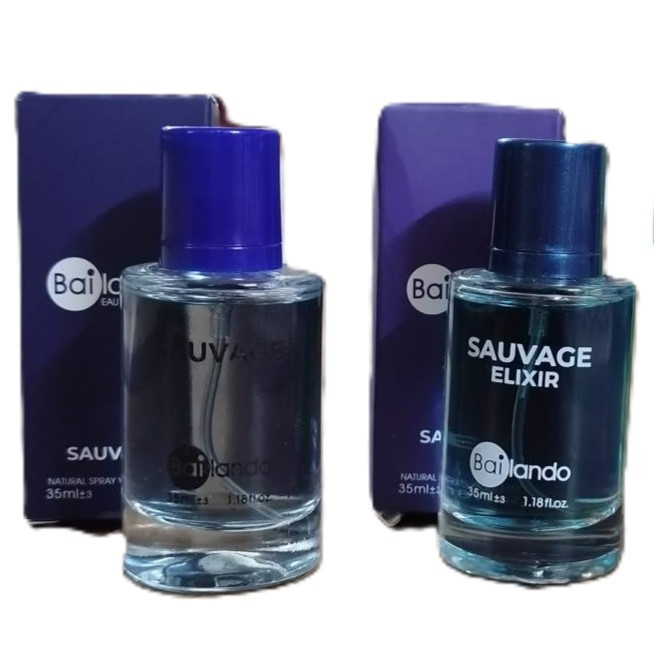 عطر جیبی بایلندو مدل ساواچ با رایحه خنک حجم 35 میلیلیتر به همراه عطر جیبی بایلندو مدل ساواچ الکسیر با رایحه گرم حجم 35 میلیلیتر