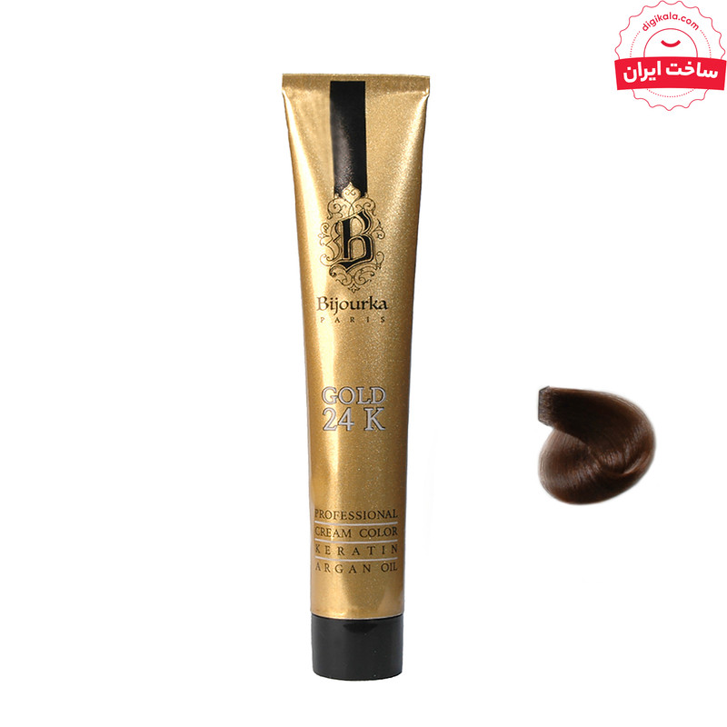 رنگ موی بیجورکا سری Gold 24K شماره 5 حجم 100 میلی لیتر رنگ قهوه ای روشن