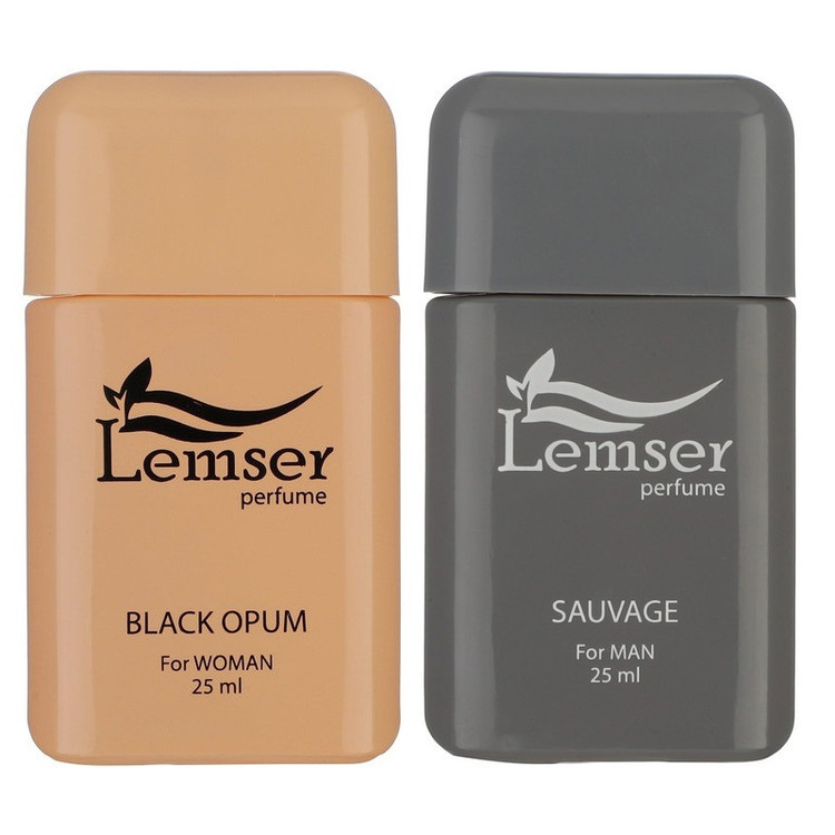 عطر جیبی لمسر مدل های Sauvage - Black Opum حجم 25 میلی لیتر مجموعه دو عددی
