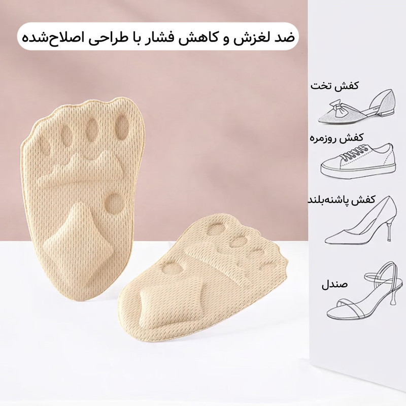 پد زیر پنجه پا مدل پشت چسبدار کد 5670 بسته 2 عددی