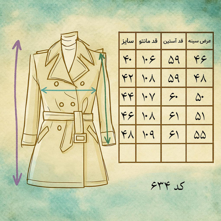 مانتو زنانه نوآور مدل 5402-634