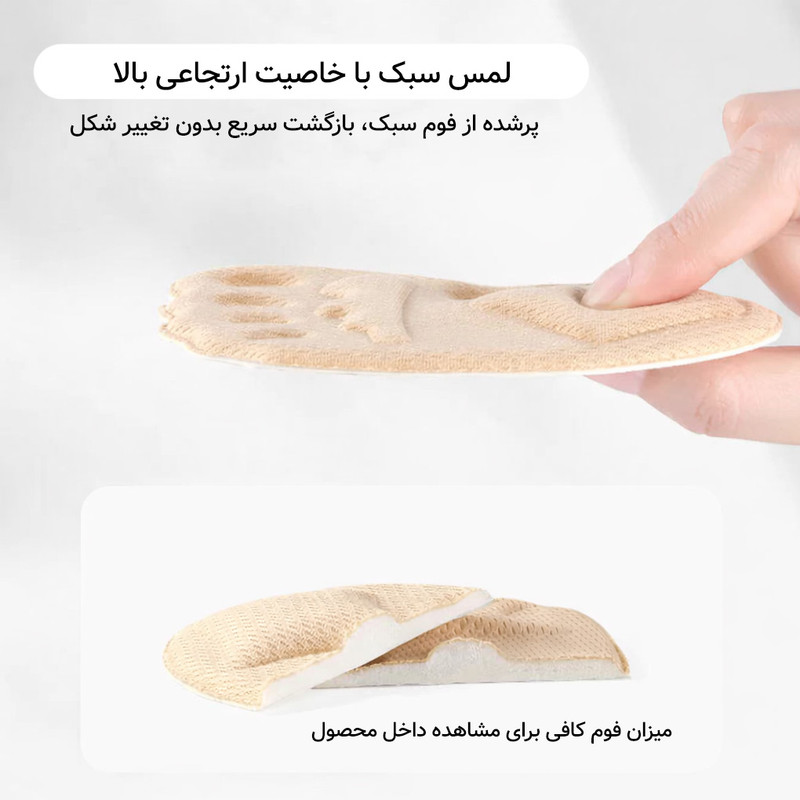 پد زیر پنجه پا مدل پشت چسبدار کد 5670-3 بسته 6 عددی