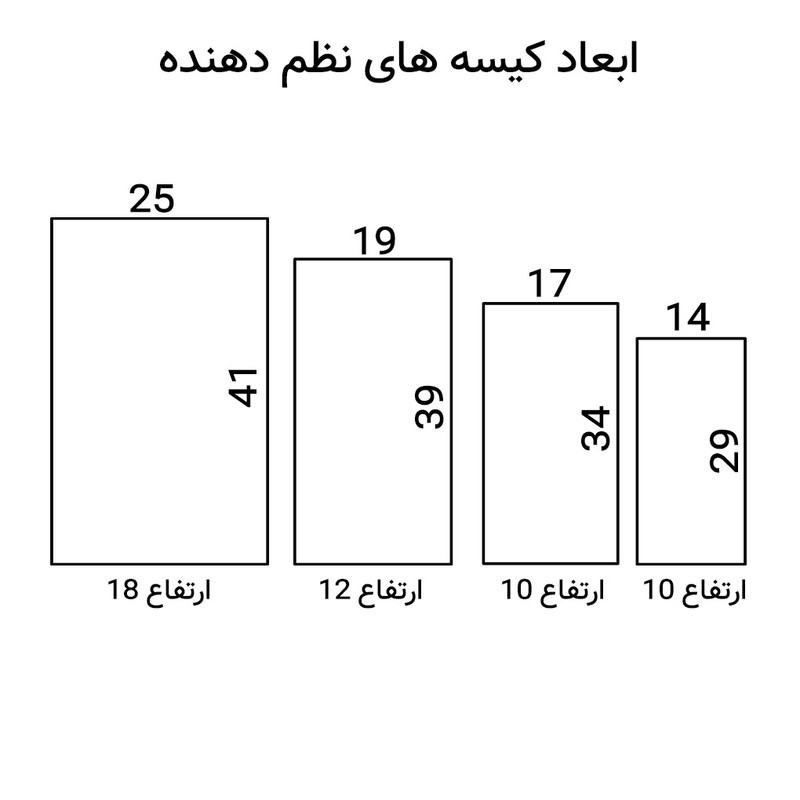 نظم دهنده ساک و چمدان مدل زیپ دار کد 5675 بسته 4 عددی