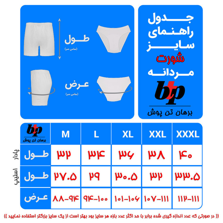 شورت مردانه برهان تن پوش کد 725-03 مجموعه 3 عددی