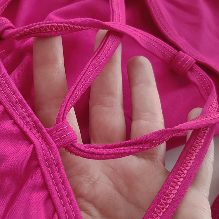 کراپ تیشرت آستین بلند زنانه مدل پشت بندی کد 5228-609P