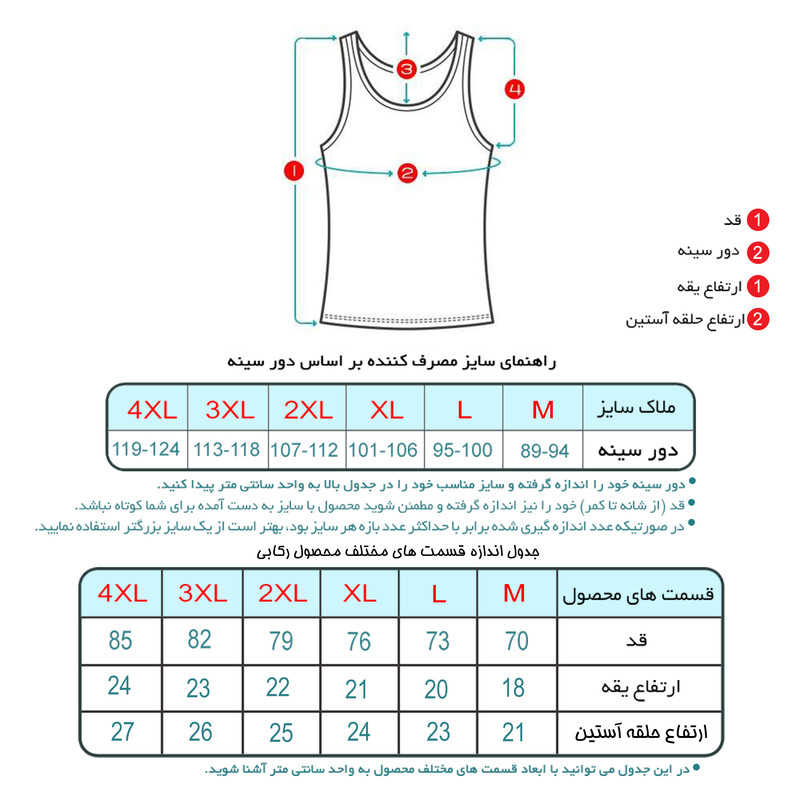 زیرپوش رکابی مردانه برهان تن پوش مدل MEL-01 بسته 4 عددی