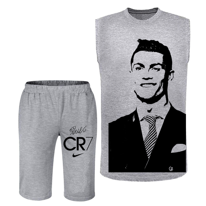 ست تاپ و شلوارک مردانه مدل N08 CR7