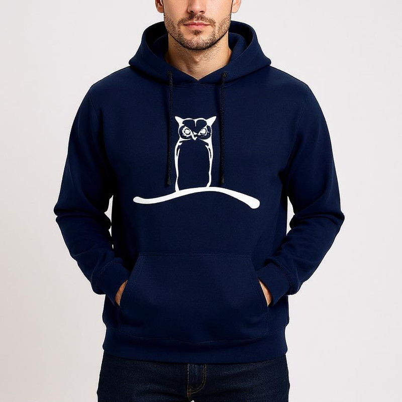 هودی مردانه مدل جغد F636