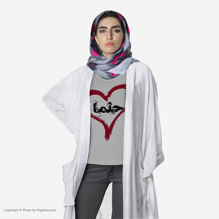 تیشرت آستین کوتاه زنانه طرح حلما کد S456