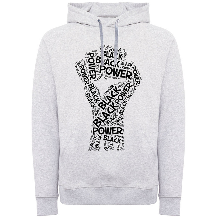 هودی مردانه طرح مشت power کد F355