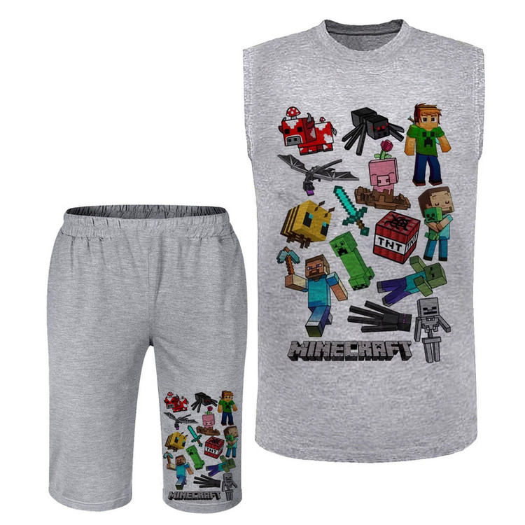 ست تاپ و شلوارک مردانه مدل ماینکرفت A370
