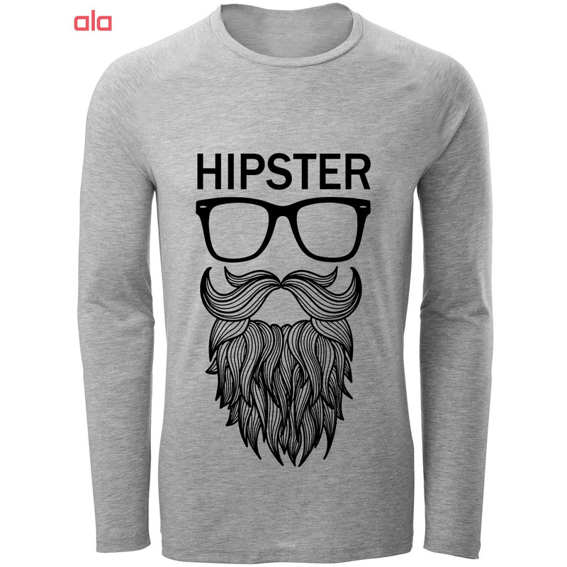 تی شرت آستین بلند مردانه طرح HIPSTER مدل S261
