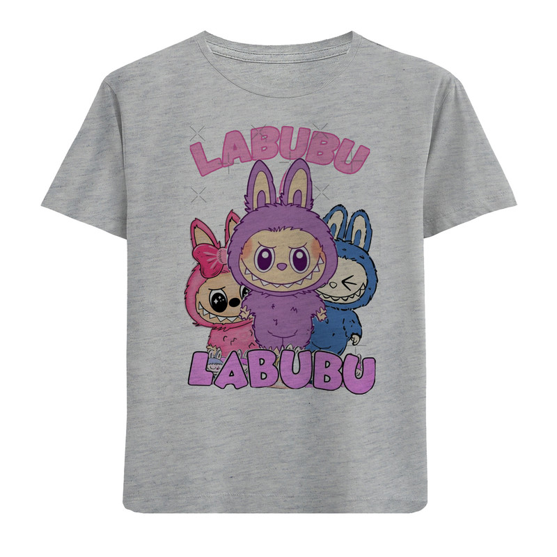 تیشرت آستین کوتاه دخترانه مدل N139 LABUBU