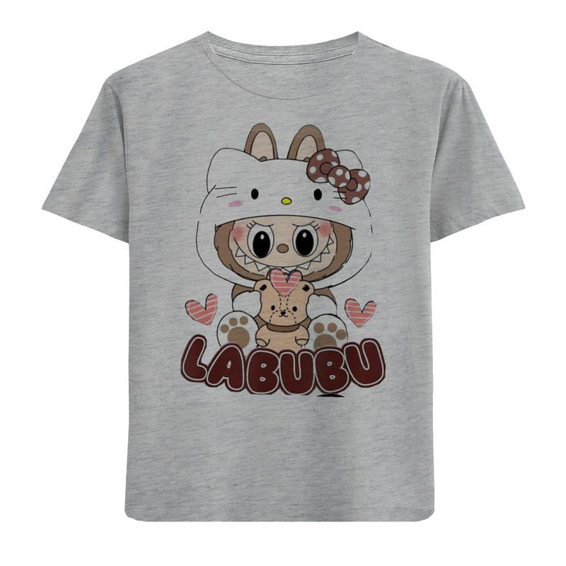 تیشرت آستین کوتاه دخترانه مدل N93 LABUBU