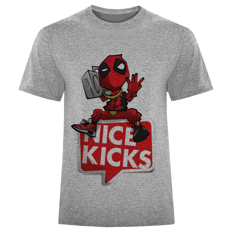 تیشرت آستین کوتاه مردانه طرح nice kicks کد F366