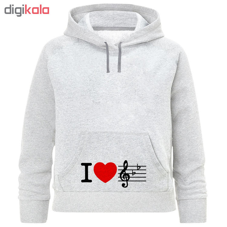 هودی دخترانه طرح i love music کد F304