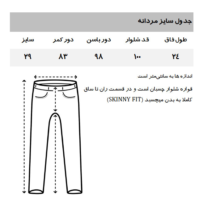 شلوار جین اسکینی مردانه دفکتو مدل 692NM29