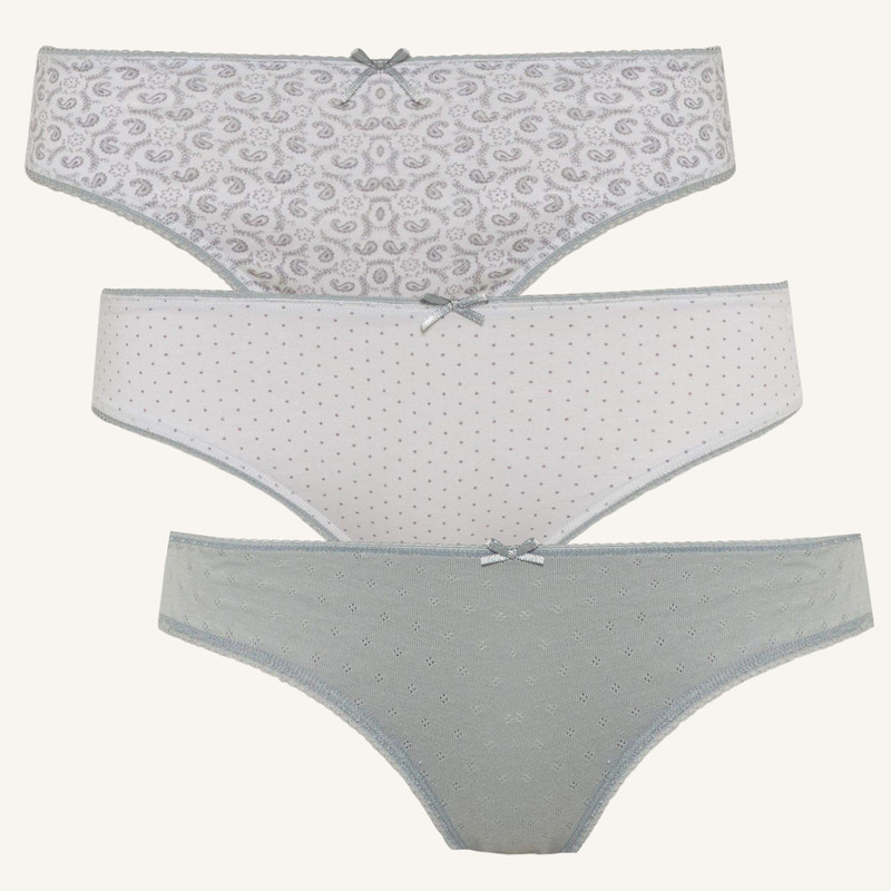 شورت اسلیپ نخی زنانه دفکتو مدل 059GR130 بسته 3 عددی