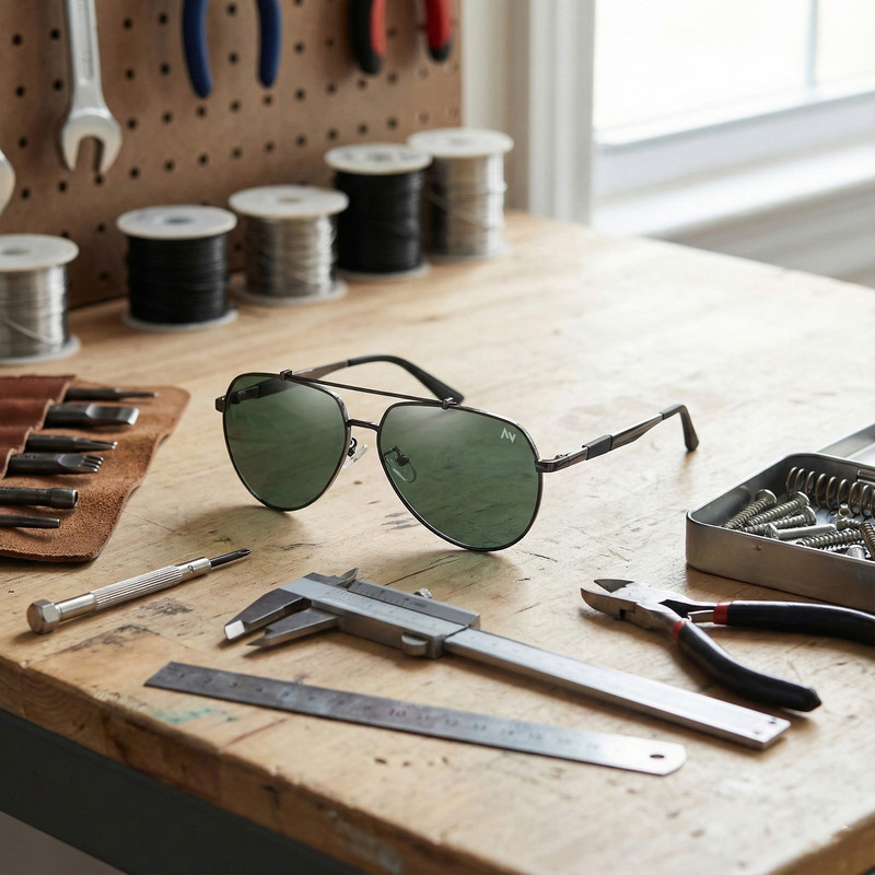 عینک آفتابی خلبانی مردانه آلبرت وگ مدل 6322C21P144 Polarized Sacramento