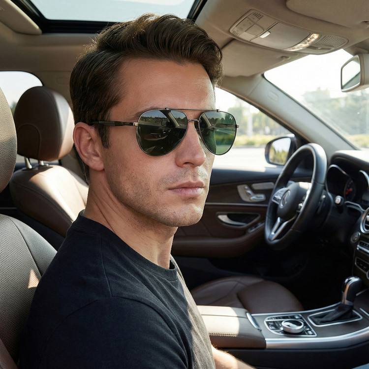 عینک آفتابی خلبانی مردانه آلبرت وگ مدل 6322C21P144 Polarized Sacramento