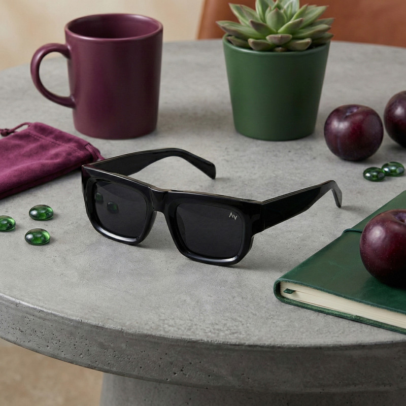 عینک آفتابی مستطیلی آلبرت وگ مدل S31111C1 Acetate Avantgarde Visionary