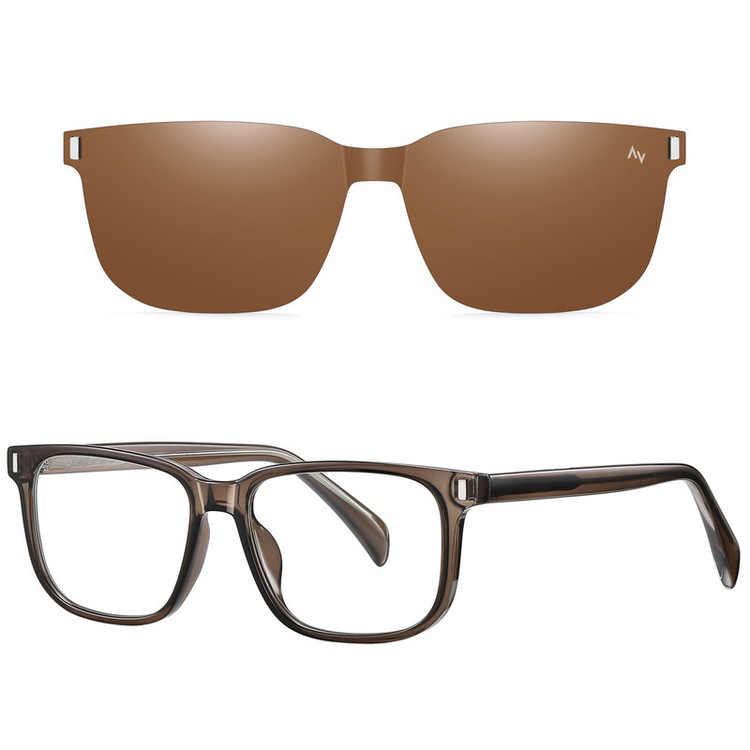 فریم عینک طبی آلبرت وگ مدل CG7201C646-P75 Polarized Double Switch مناسب برای انواع صورت به همراه کاور آفتابی
