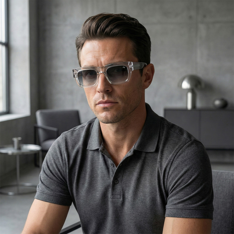 عینک آفتابی مستطیلی آلبرت وگ مدل S31111C4 Acetate Avantgarde Visionary