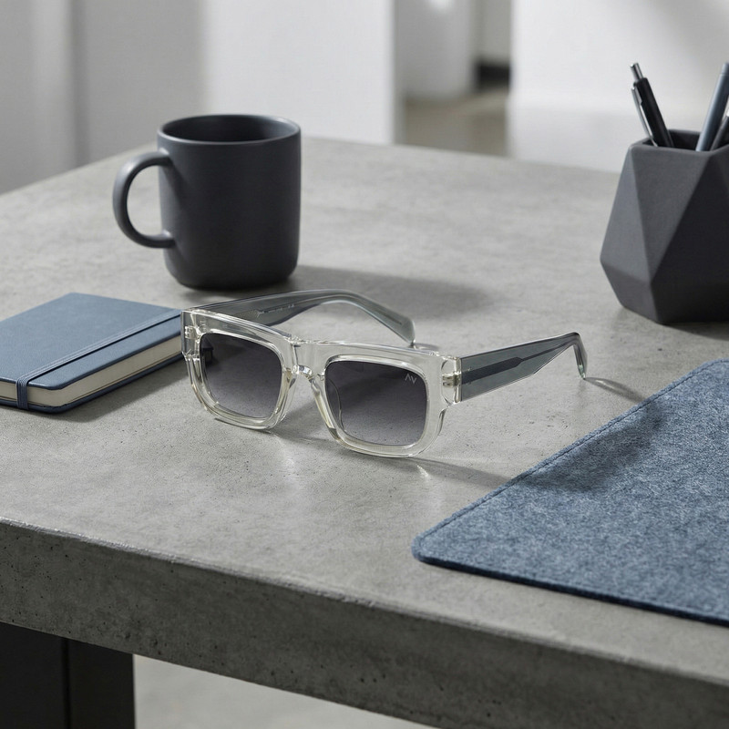 عینک آفتابی مستطیلی آلبرت وگ مدل S31111C4 Acetate Avantgarde Visionary