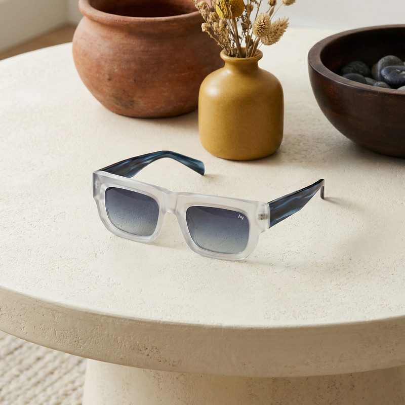 عینک آفتابی مستطیلی آلبرت وگ مدل S31111C3 Acetate Avantgarde Visionary