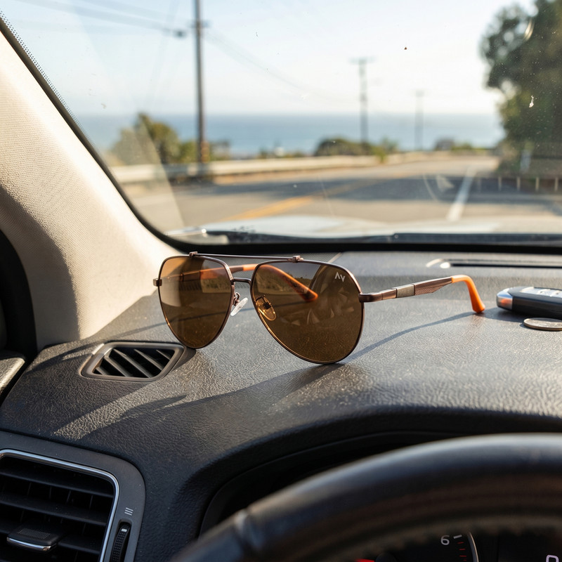 عینک آفتابی خلبانی مردانه آلبرت وگ مدل 6322C108P112 Polarized Avantgarde Visionary