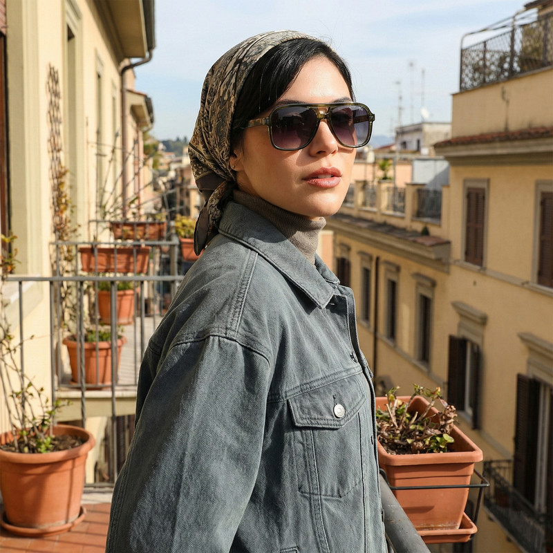 عینک آفتابی خلبانی (Aviator) آلبرت وگ مدل S31117C2 Acetate Avantgarde Visionary