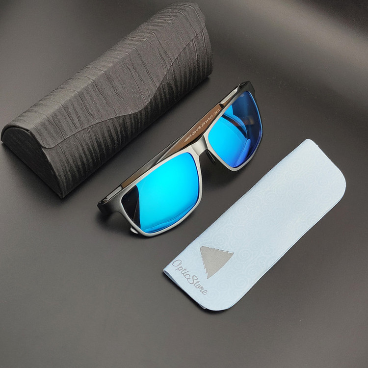 عینک آفتابی مستطیلی مدل LM3304 C09-P06-J09 Polarized Matte Gun