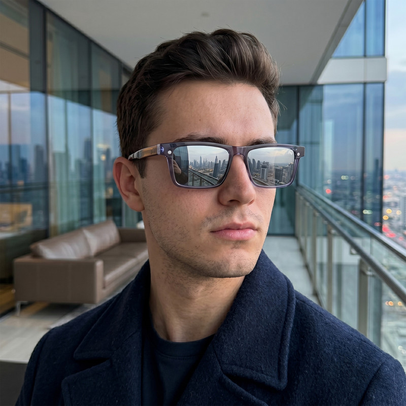 فریم عینک طبی ویفرر (Wayfarer) آلبرت وگ مدل CG7703C541-P194 مناسب برای انواع صورت به همراه کاور آفتابی