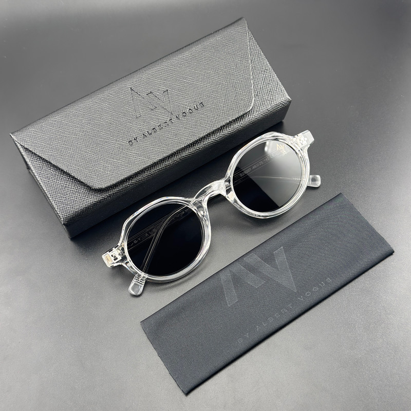 عینک آفتابی گرد آلبرت وگ مدل SZ8207 Transparent Obsidian
