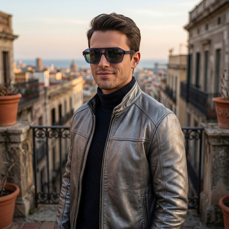 عینک آفتابی خلبانی (Aviator) آلبرت وگ مدل S32102C3 Acetate Avantgarde Visionary