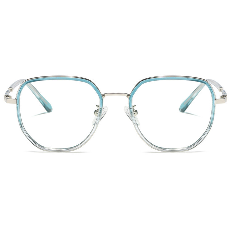 فریم عینک طبی چند ضلعی زنانه مدل TRZC829 C28-p81 Gradient Blue