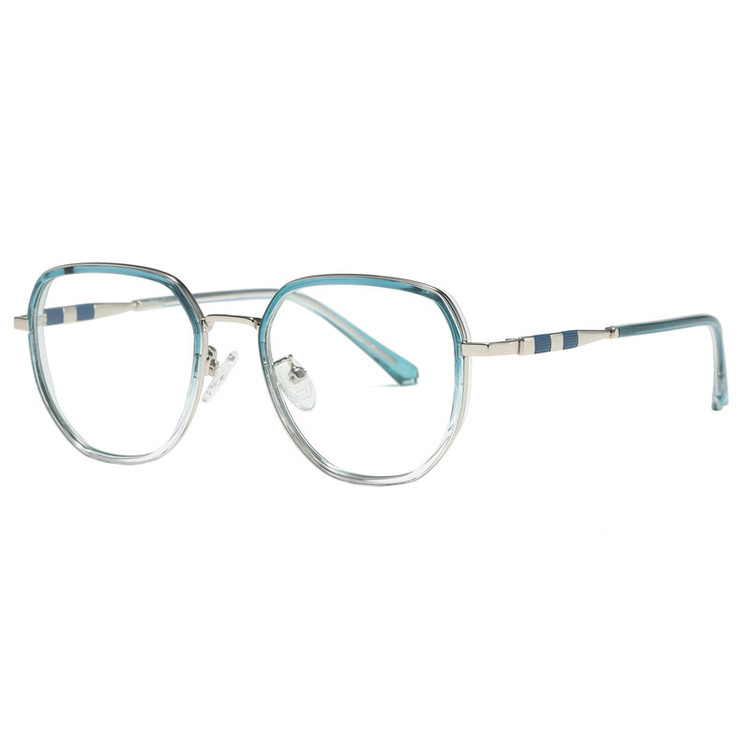 فریم عینک طبی چند ضلعی زنانه مدل TRZC829 C28-p81 Gradient Blue