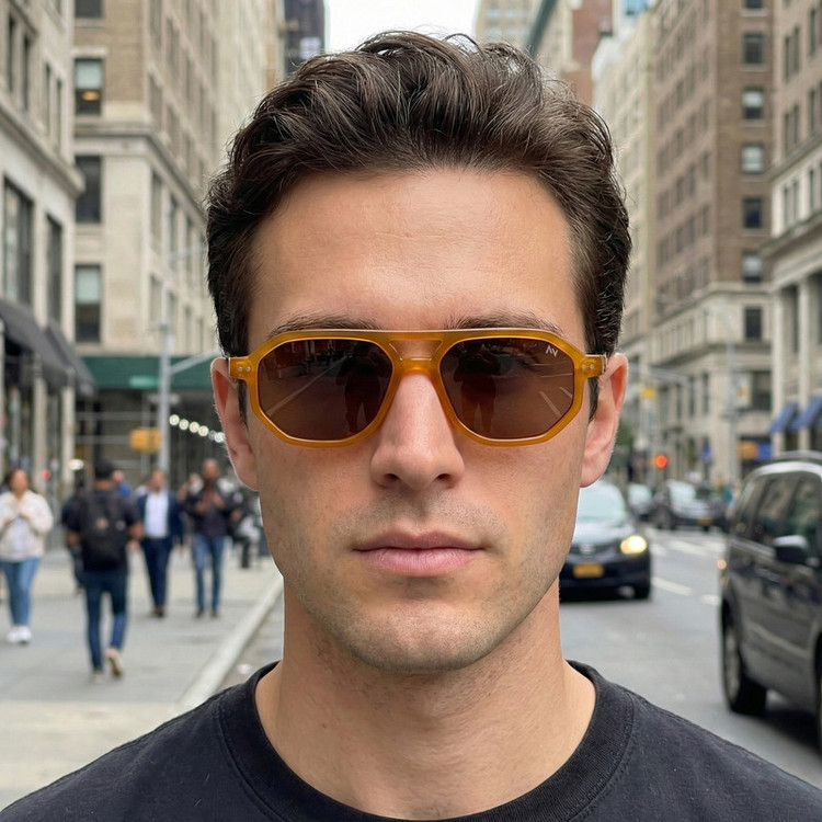 عینک آفتابی خلبانی (Aviator) آلبرت وگ مدل S31119C5 Acetate Avantgarde Visionary