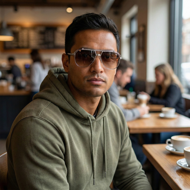عینک آفتابی خلبانی (Aviator) آلبرت وگ مدل JS8533C05-P44 Polarized Avantgarde Visionary